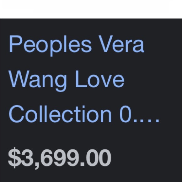 Size 5.5 Vera Wang Love Collection White Gold with Sapphires and Diamonds ring - Picture 6 of 6